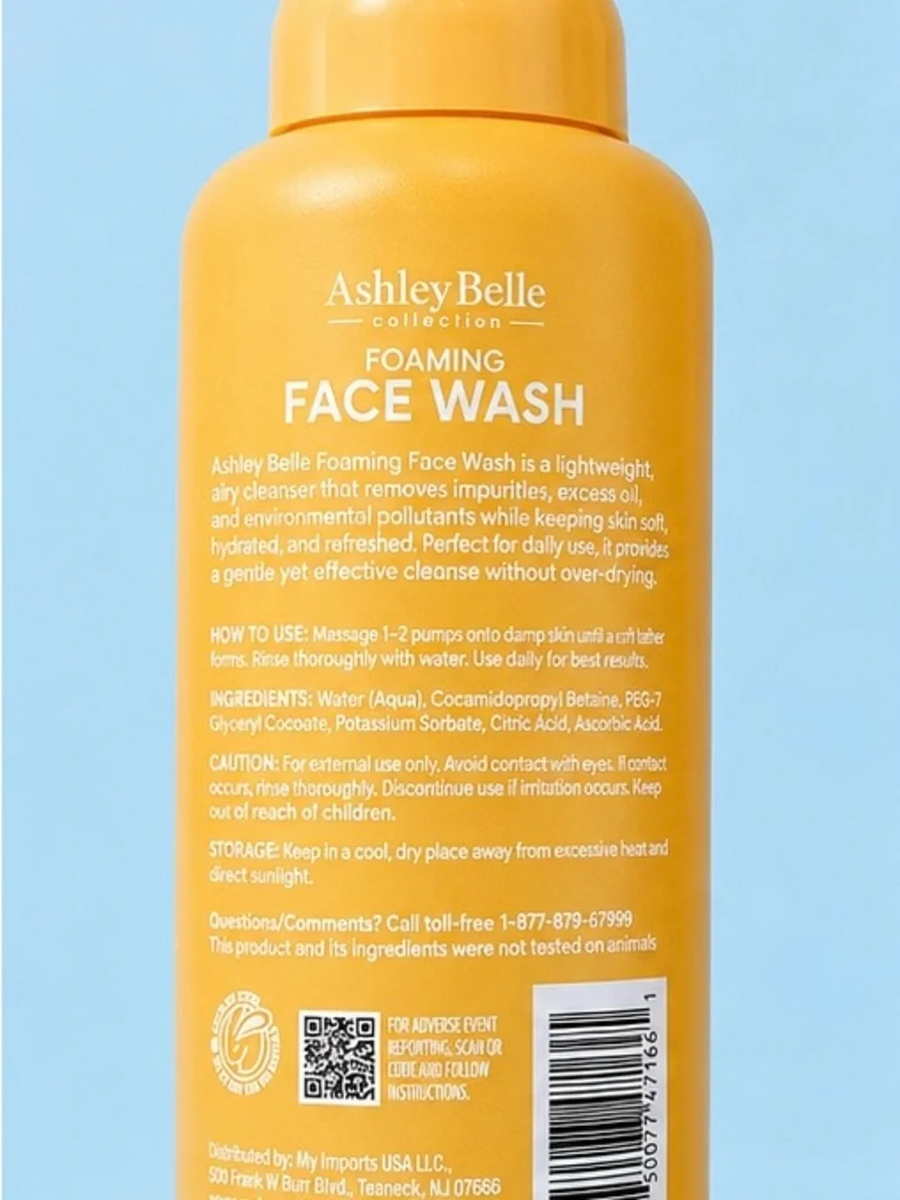 Gentle Foaming Face Wash & Mango Papaya Hand Sanitizer — Yellow